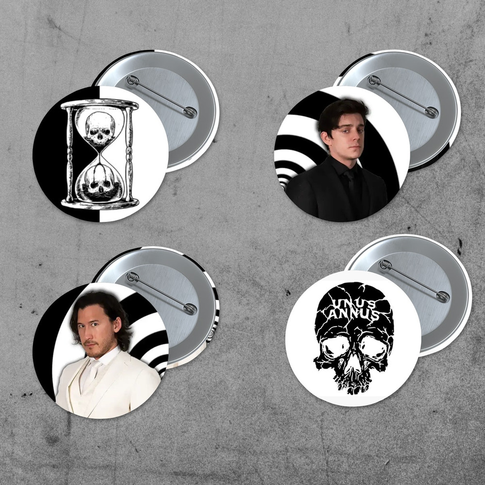 Unus Annus Youtube 1.5 inch Pinback Buttons 4 pack Markiplier Stocking Stuffer